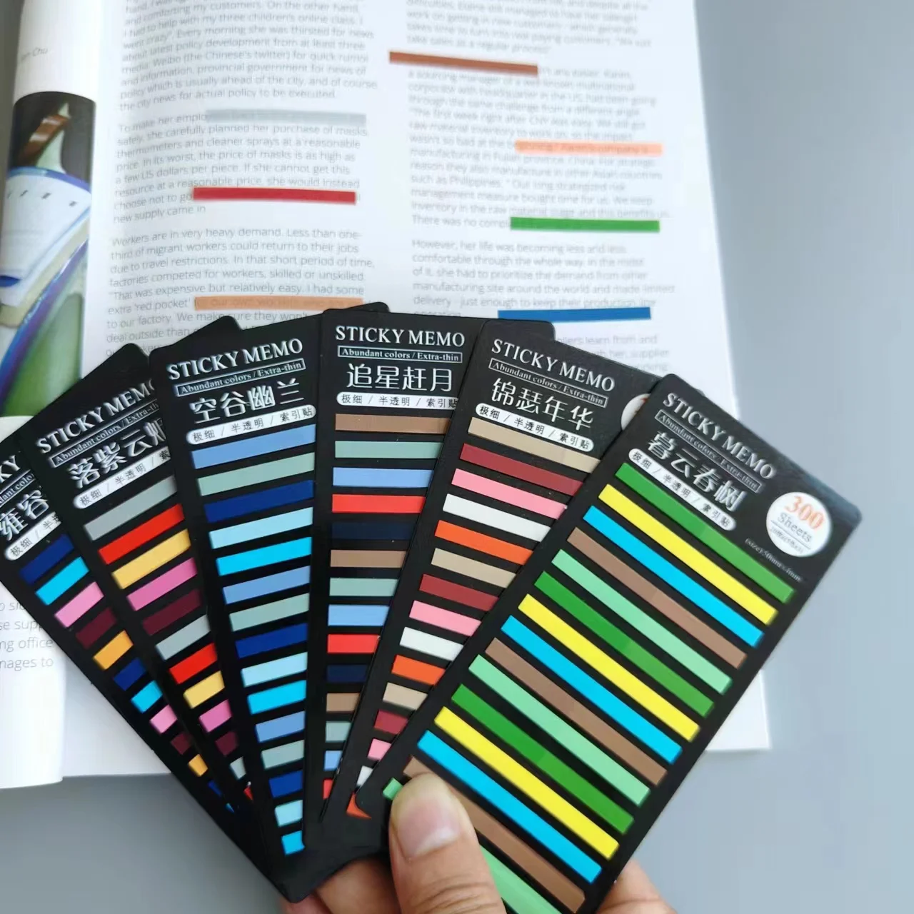 6 Packs 1800Sheet Transparent Sticky Notes Self-Adhesive BookMarkers Annotation for Reading Book Clear Tabs Stationery sticky notes index sticker notes memo paper self adhesive memo pad memo pad