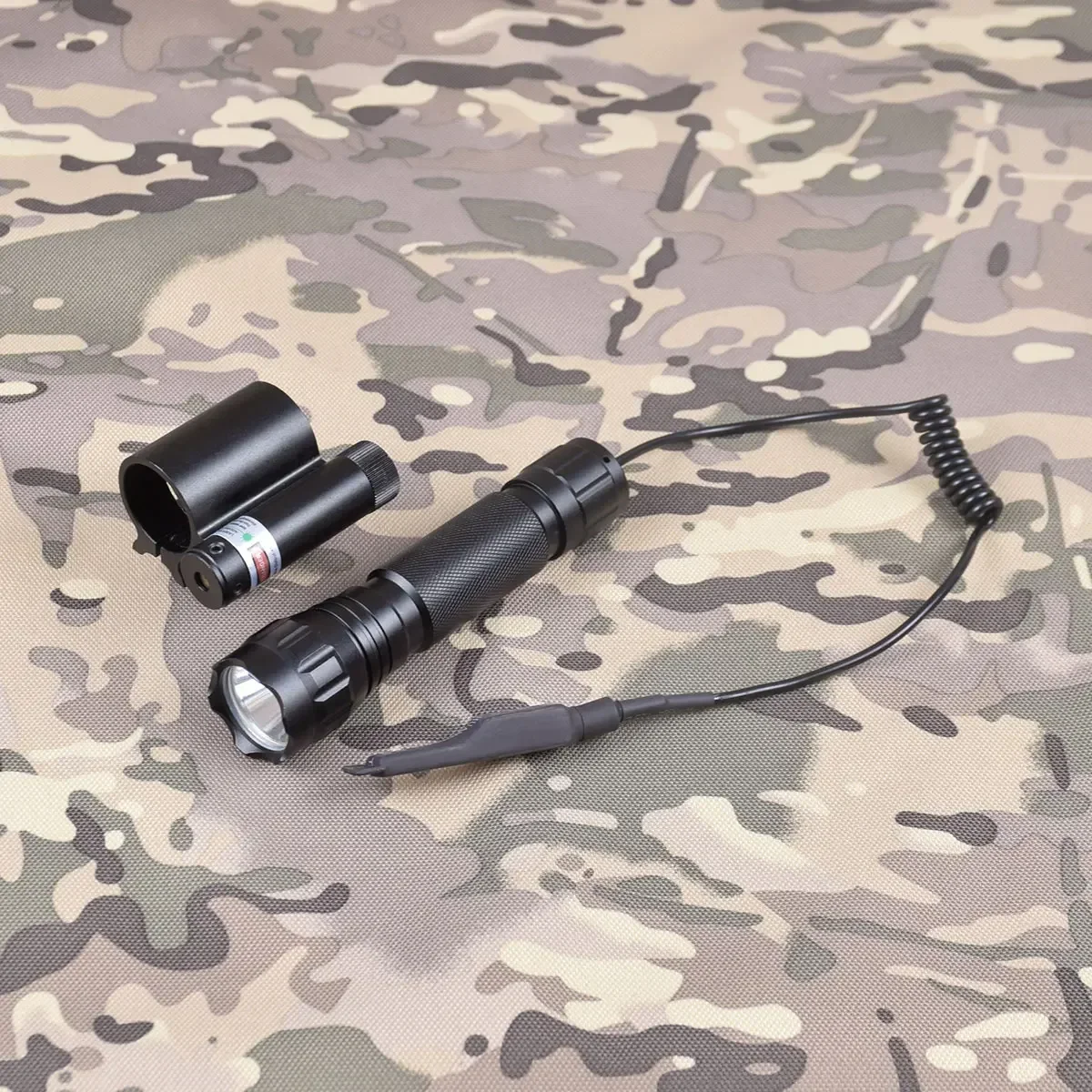 Tactical Metal Rechargeable Weapon Gun Flashlight Red/Green Dot Laser Pointer Sight For Airsoft Rifle AR15 M16 Hunting Torch