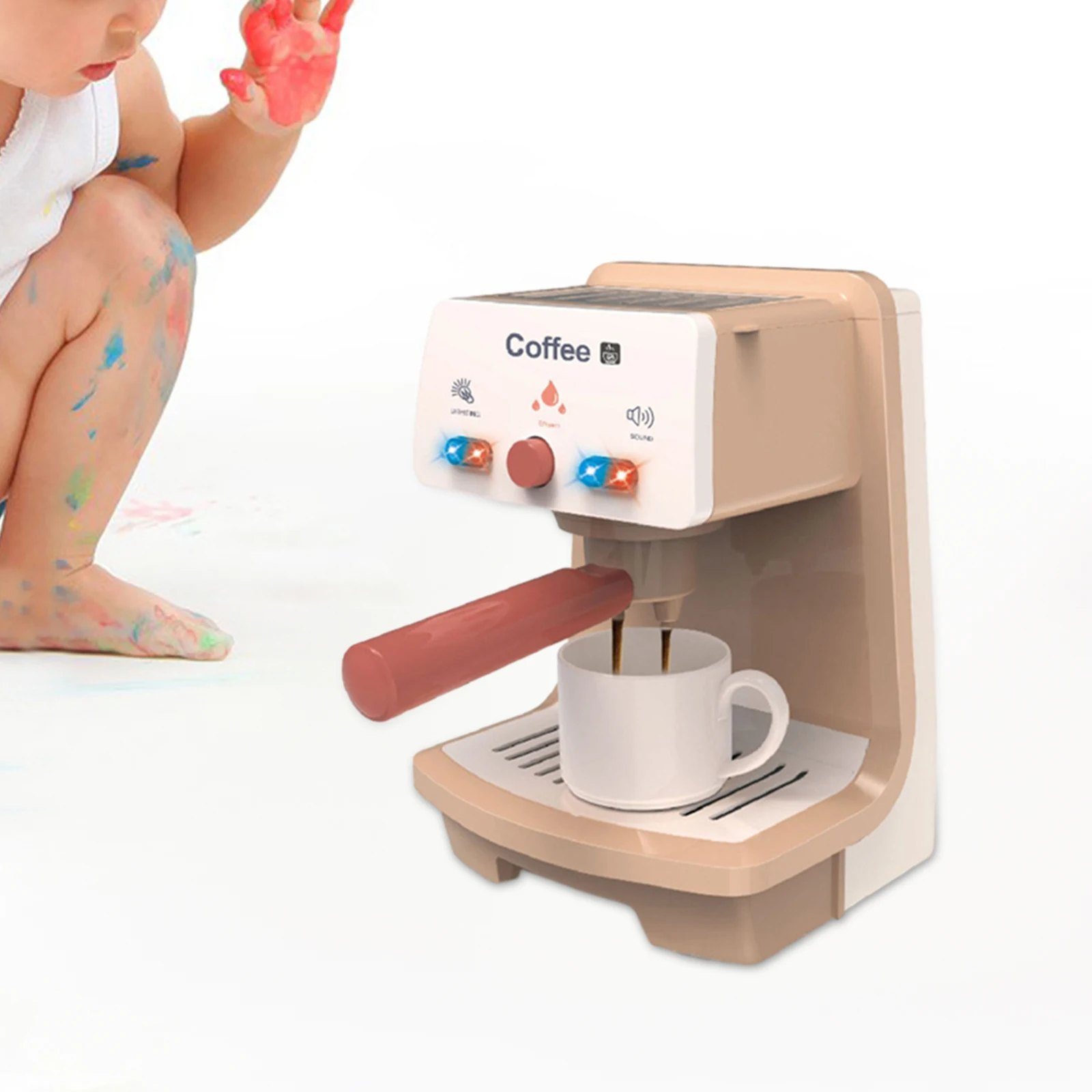 Toy Coffee Maker Pretend Play Kitchen Toy Montessori Toy Role Play Toy  for Girls Boys Children Birthday Gifts 2