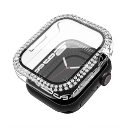 Radiant Diamond Tempered Glass Protective Case - iWatch 45mm (Transparent)