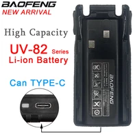 Walkie Talkie UV-82 Battery USB Type C UV-82HP Extended Rechargable Battery For Baofeng UV82Plus UV-8D UV-82WX UV-89 UV82 BL-8 1