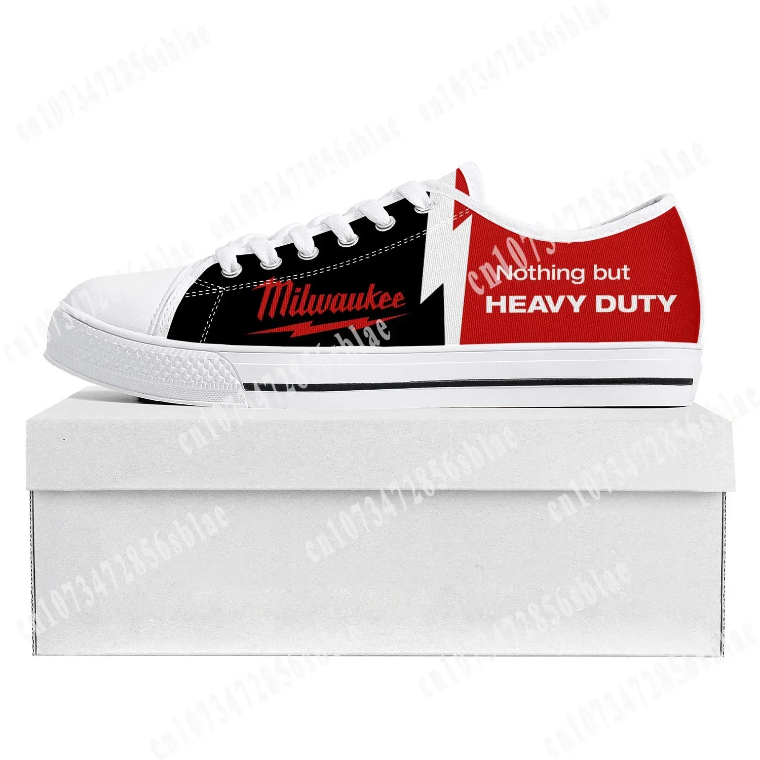 Nothing but HEAVY DUTY Low Top Sneakers Men Womens Teenager Canvas Fashion Sneaker Casual Custom Made Shoes Customize Shoe White