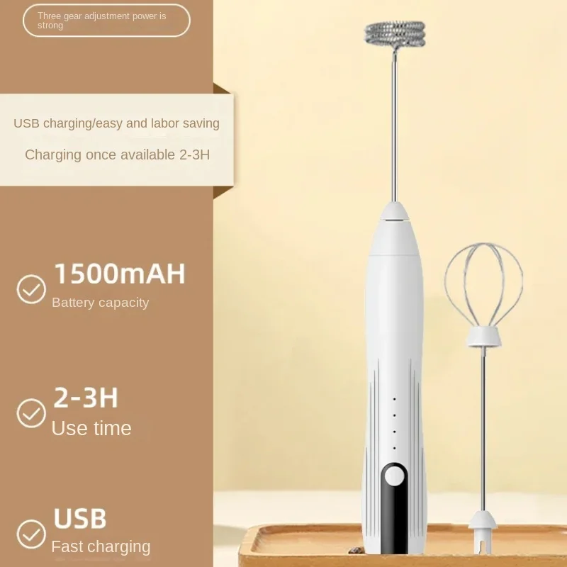 Compact Milk Frother, Electric Foam Maker and Handheld Mixer for Home Use, Portable Cappuccino Whisk, Easy Maintenance 2