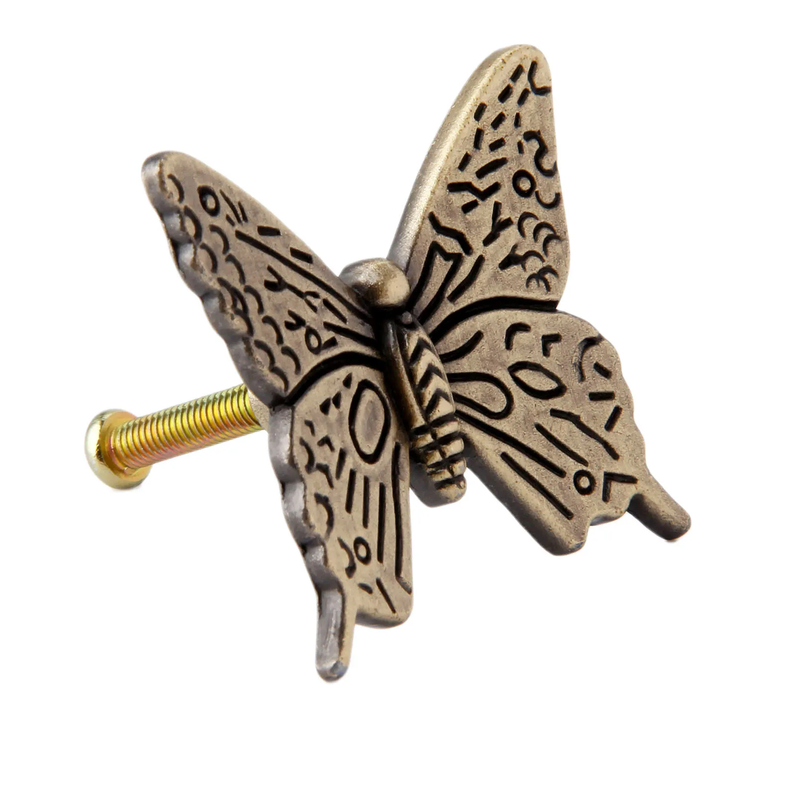 Furniture Knobs 1/2pcs Butterfly Handle Antique Bronze Pull Knob
