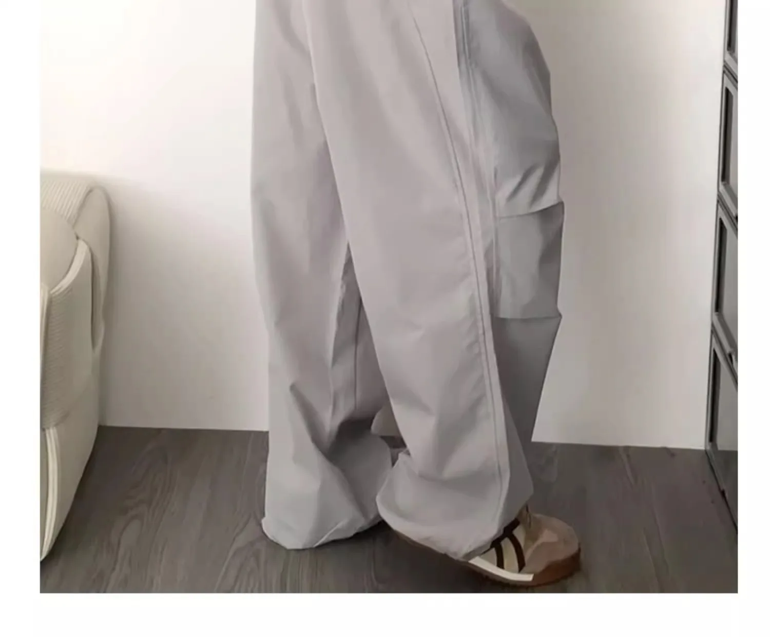 American High Street Style Women's Cargo Pants Spring Summer 2026 New Slimming Drapey Loose Sweatpants Folded Hem