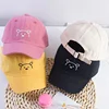 1Pc Children Solid Color Baseball Cap Baby Sun Hats Kids Cotton Breathable Hat Boys Girls Adjustable Caps Cute Bear Embroidered 1