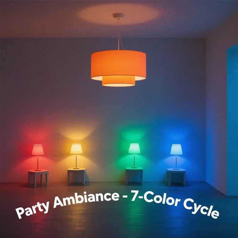 RGBW LED Bulb 16 Colors Multicolor E27 Base 220V Household Lighting Dimmable 24 Key Remote Control Atmosphere Neon