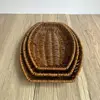 Hand-Woven Breakfast Bread Tray Food Plate Serving Display Basket Rattan Storage Tray Fruit Vegetable Cake Wicker Basket 6