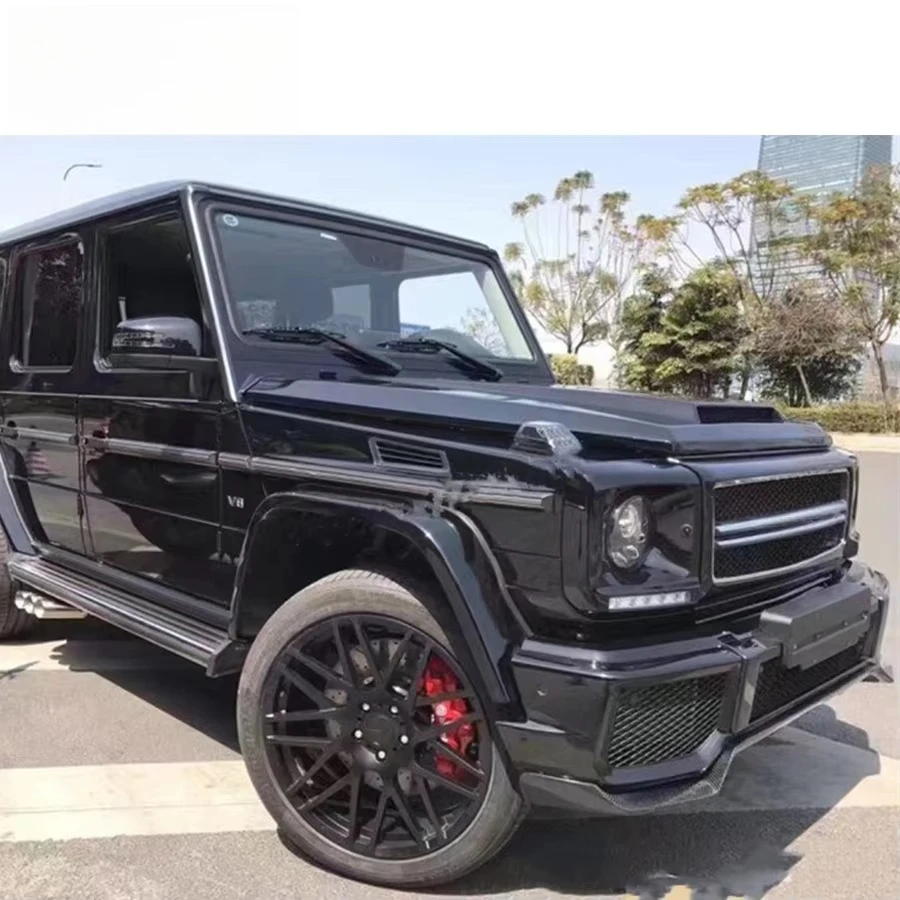 카본 파이버 G 클래스 W463 G63 M-스타일 자동차 프론트 립 및 디퓨저 전면 스포일러 액세서리