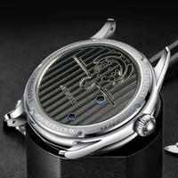 Super AESOP Flying Tourbillon Watch for Men Milky Way Star Sapphire Dial Luxury Steel Band Male Mechanical WristWatches 1963 2