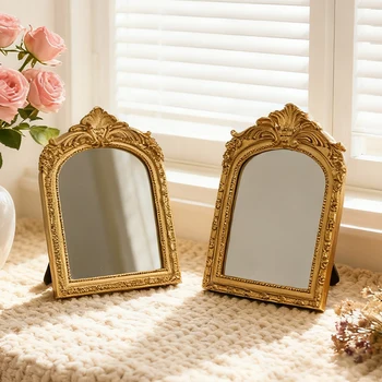 Vintage Arched Carved Vanity Mirror 1