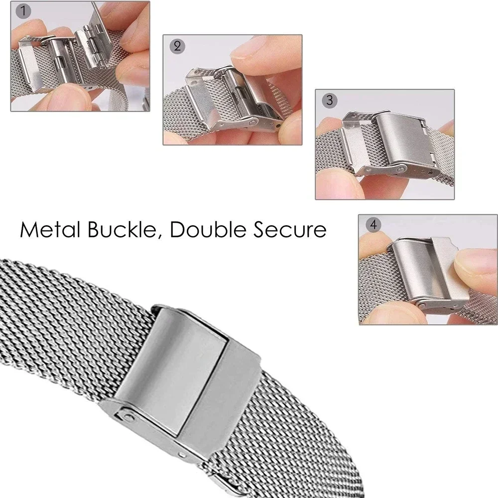 Premium Mesh Watch Band - 46mm Smart Watch Bracelet Wrist Strap Loop Accessories