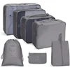 1PCS 7/Set Travel Organizer Storage Bags Suitcase Packing Cubes Cases Portable Wardrobe Luggage Clothes Shoe Pouch Fold 2