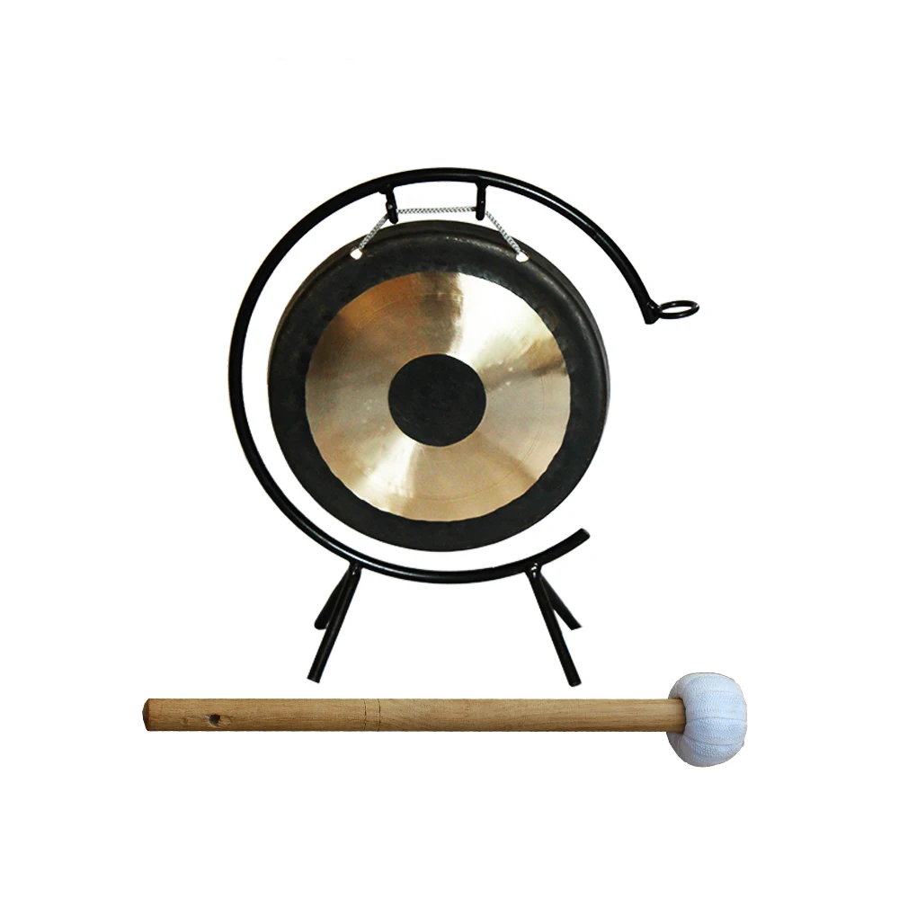 Handmade 6 inch Chao Gong with C-Type Stand and Mallet for Desktop Decoration
