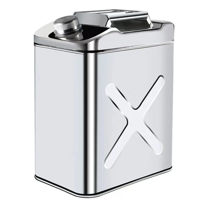 30L 201 Stainless Steel Fuel Tank Portable Car Oil Catch Can Motorcycle Truck Fuel Container Car Internal Spare Parts Gasoline