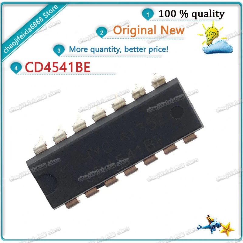 10 шт./лот! Программируемый микросхема таймера CD4541BE CD4541 DIP14 CD4541B 4541 |