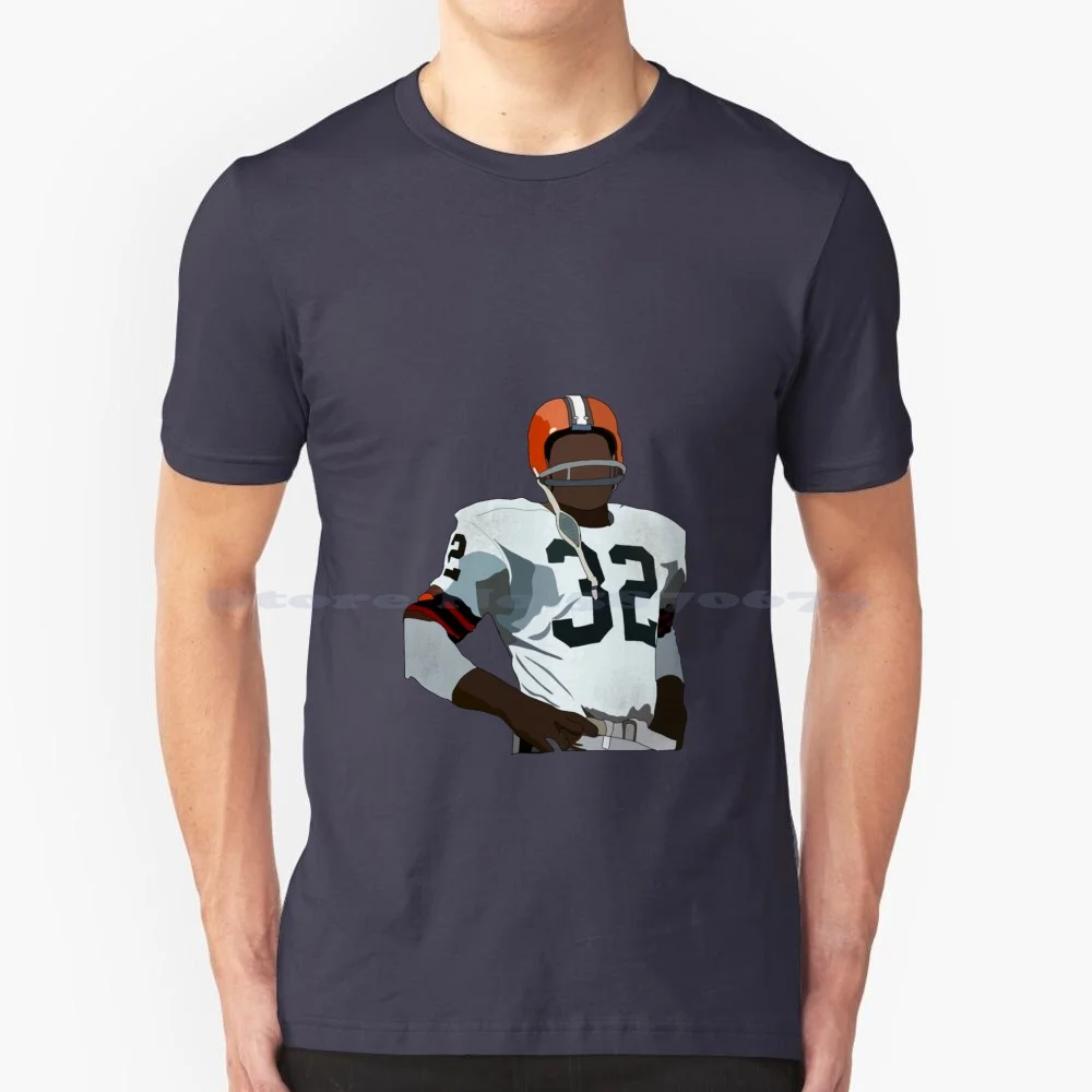 

Футболка с надписью Jim Brown, 100% хлопковая футболка Jim Brown