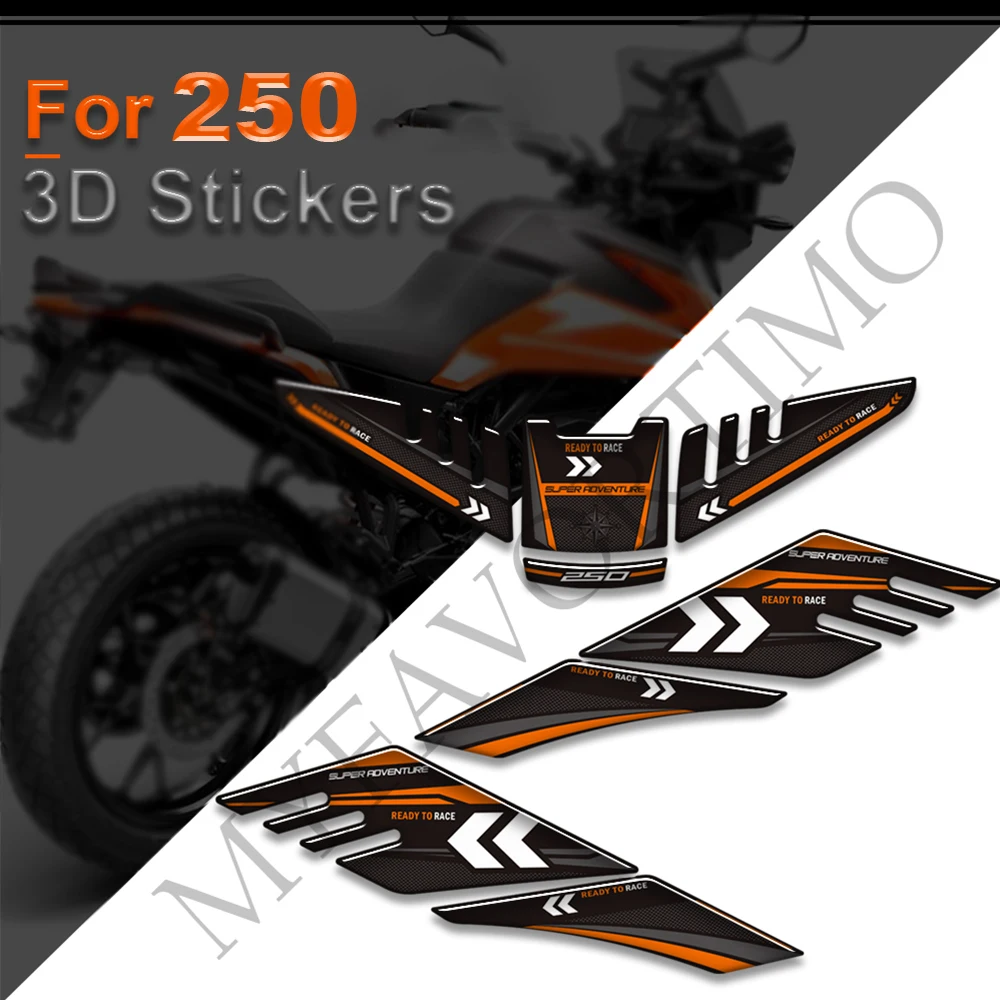 Motorcycle Stickers For 250 Adventure 250 Adv 2019 2020 2021 2022 2023 Fuel Oil Knee Protection Tank Pad Side Grips Gas