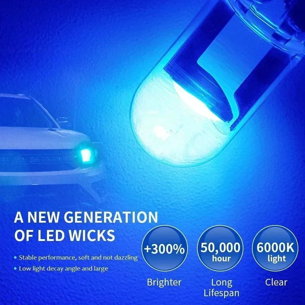 LED Car Interior Map Dome Lights T10 W5W 12V 6000K White Amber Red