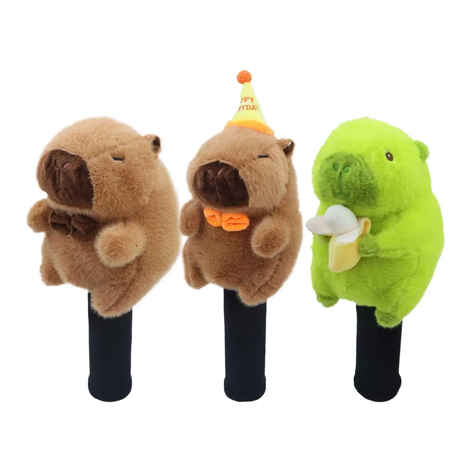 Copritesta Per Mazze Da Golf Capybara In Peluche | Taglia S Per Hybrid/Irons E L Per Driver 460cc | Divertente Regalo Uomo/Donna