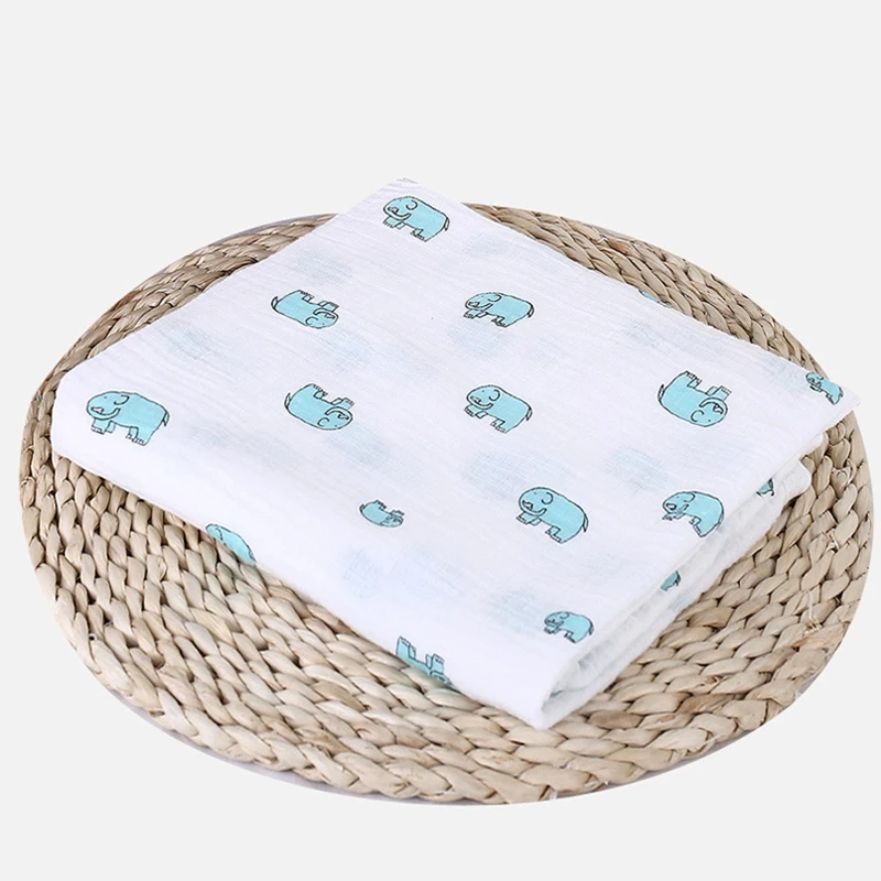 Baby Blanket Swaddle Wrap Newborn Muslin Bedding Cotton Gauze Receiving Kids Bath Towel