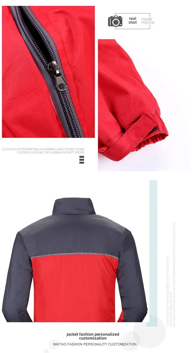 Reflective Stand Collar Zipper Autumn/winter Waterproof Windproof Warm Jacket For Corporate Groups Work Uniform Logo 6 S9a1c8cefc53a438a98fa283774c56f88M