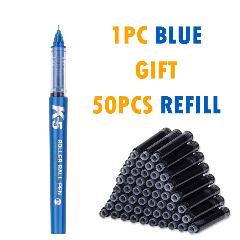 M&G K5 Straight Liquid Neutral Pens Can Be Replaced With Ink Bag Handle Blue/Black/Red Ink Gel Pens For School Office Stationery 3