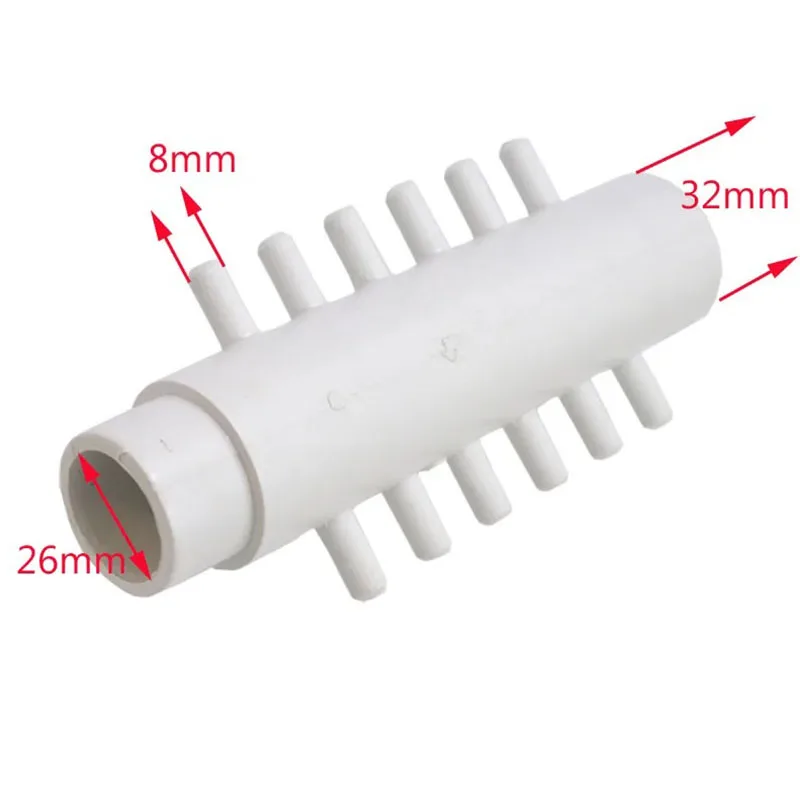 Plastic bathtub accessories bathtub 12 holes air distributor Connection 8mm PVC air Manifold 32mm pipe interface