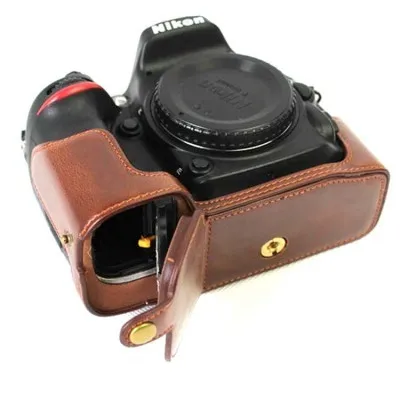 Bolsa de Couro para Câmera Capa para Nikon D3200 D750 D3400 D800 D810 D7200 D500 Open Battery Design Pro Capa Protetora