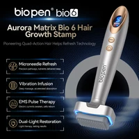 Microneedling pen with LED and EMS for skin and hair growth