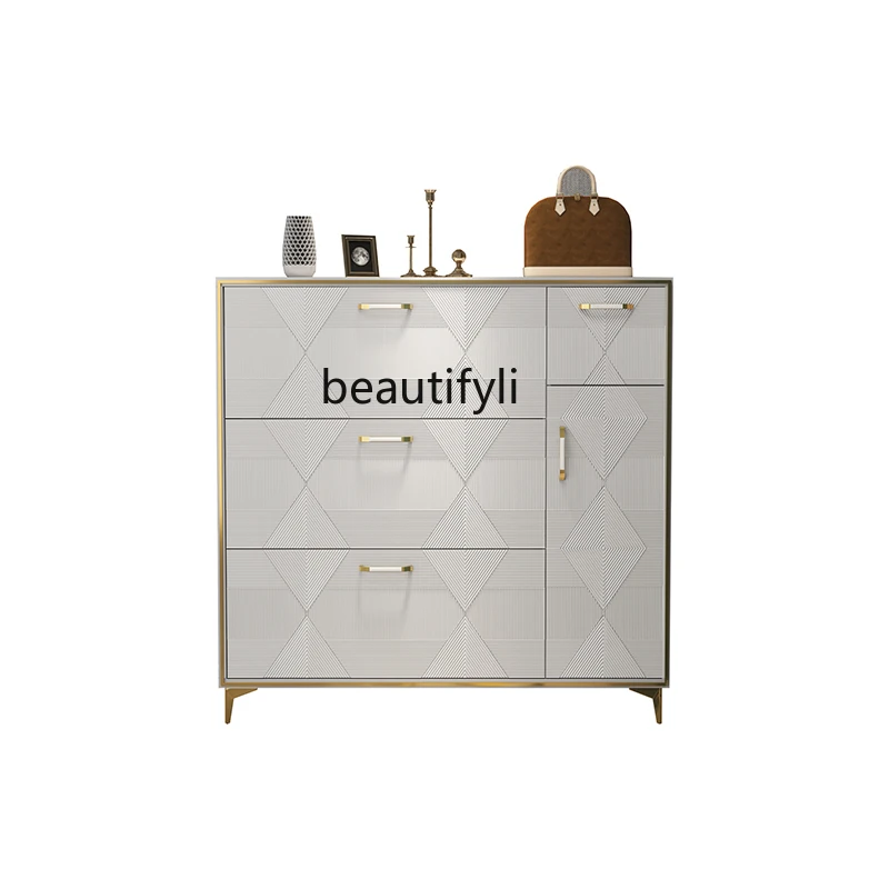 

HJ Ultra-Thin Narrow Entrance Cabinet Advanced Simple Solid Wood Large Capacity Shoe Cabinet