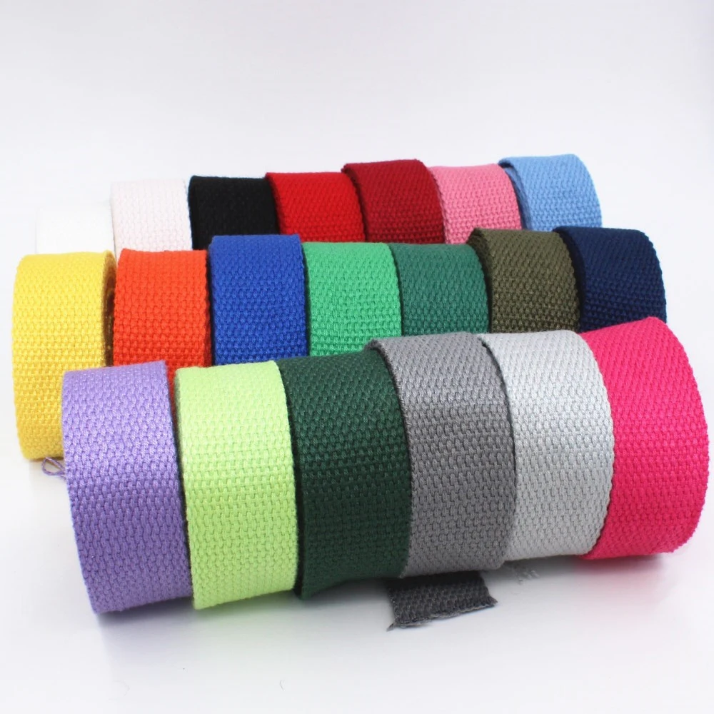 Chainho,Solid Color Backpack Strap,High Tenacity,Polyester/Cotton Canvas Webbings,DIY For Bags Garments,Shoes,5 Yards,Width 20mm