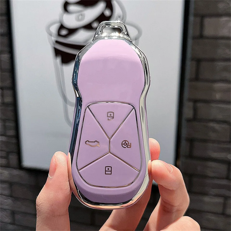 Car Key Case Cover for Xpeng Xiaopeng P5 P7 G9 G3i Smart 4Buttons
