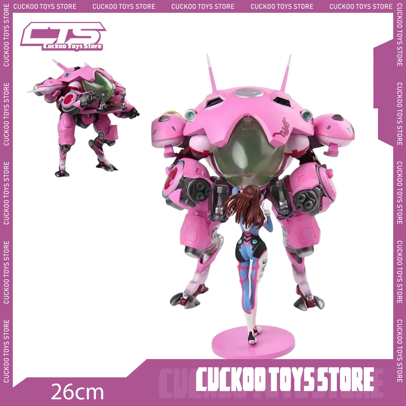 

26cm Overwatch Action Figures Dva Statue Anime Action Figures Pvc Collectible Figurines Model Toys Ornaments Desktop Gifts