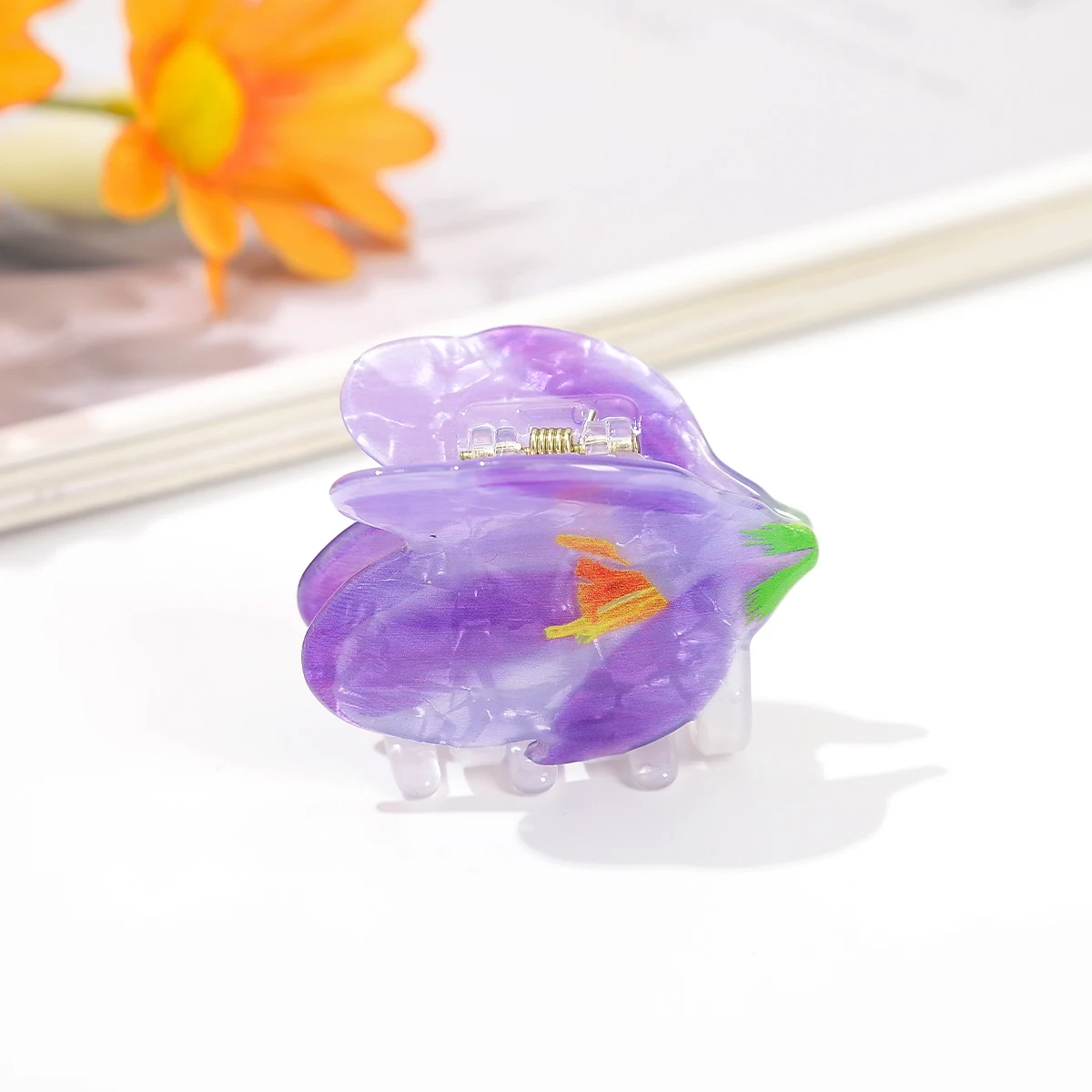 Acrylic Acetate Flower Hair Claw For Women Temperament Dopamine Style Hair Accessories Fashion Hair Clip Hair Crabs Hairpin