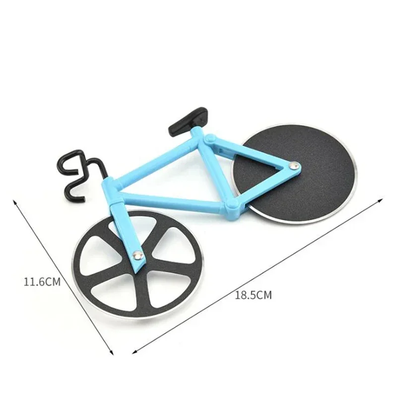 Bicycle Pizza Cutter Wheel Stainless Steel Plastic Bicycle Roller Pizza Cutter Slicer Kitchen Gadget Chopper