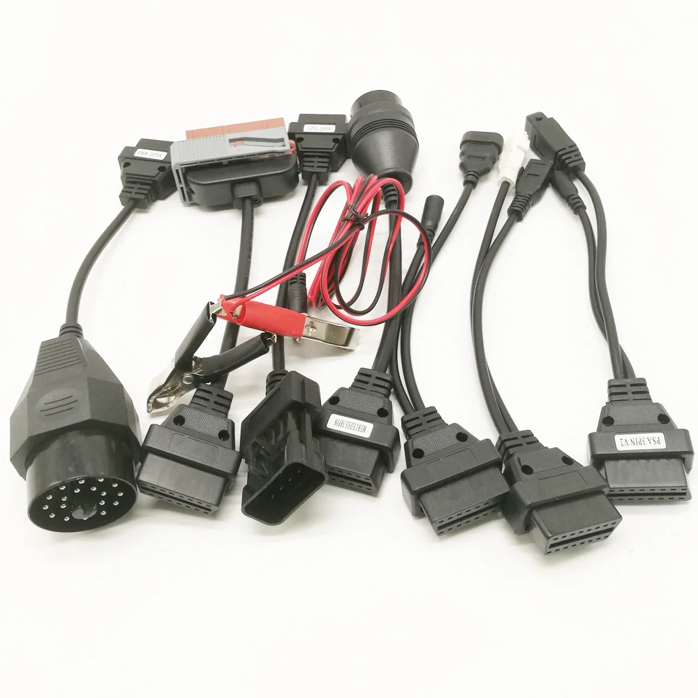 Hot Sale TCS CDP Cables Full Set 8pcs Car Cable adapter OBD2 Diagnostic Connector Cable Full Set 8 Car Cables For TCS CDP Pro 3