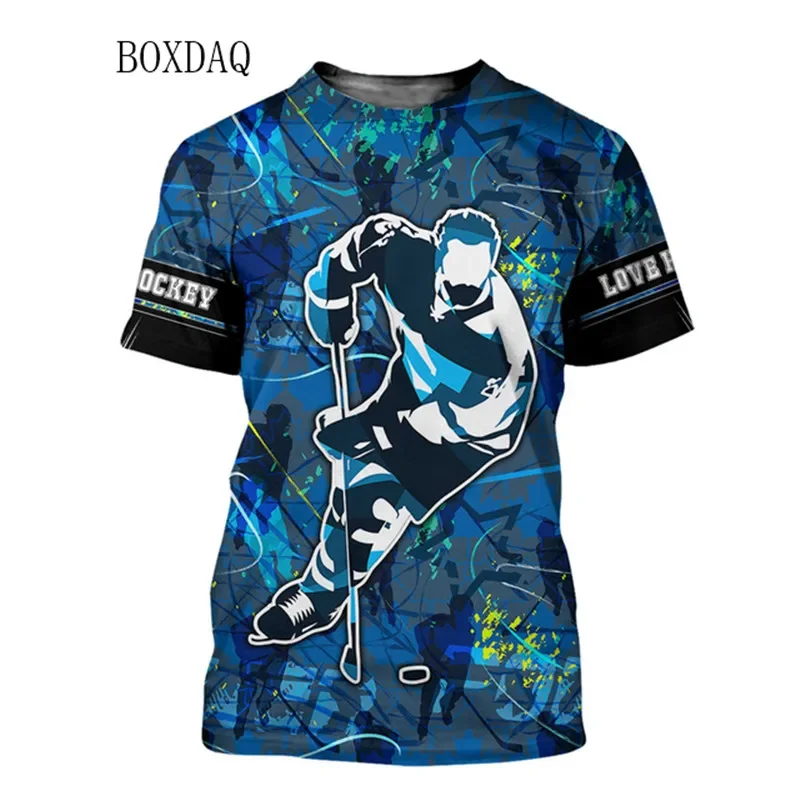 

Beautiful Hockey Sports Men's T-shirts Short Sleeve 3D Printed Street Male Oversized Tops 6XL Plus Size Man Clothing Casual Tees