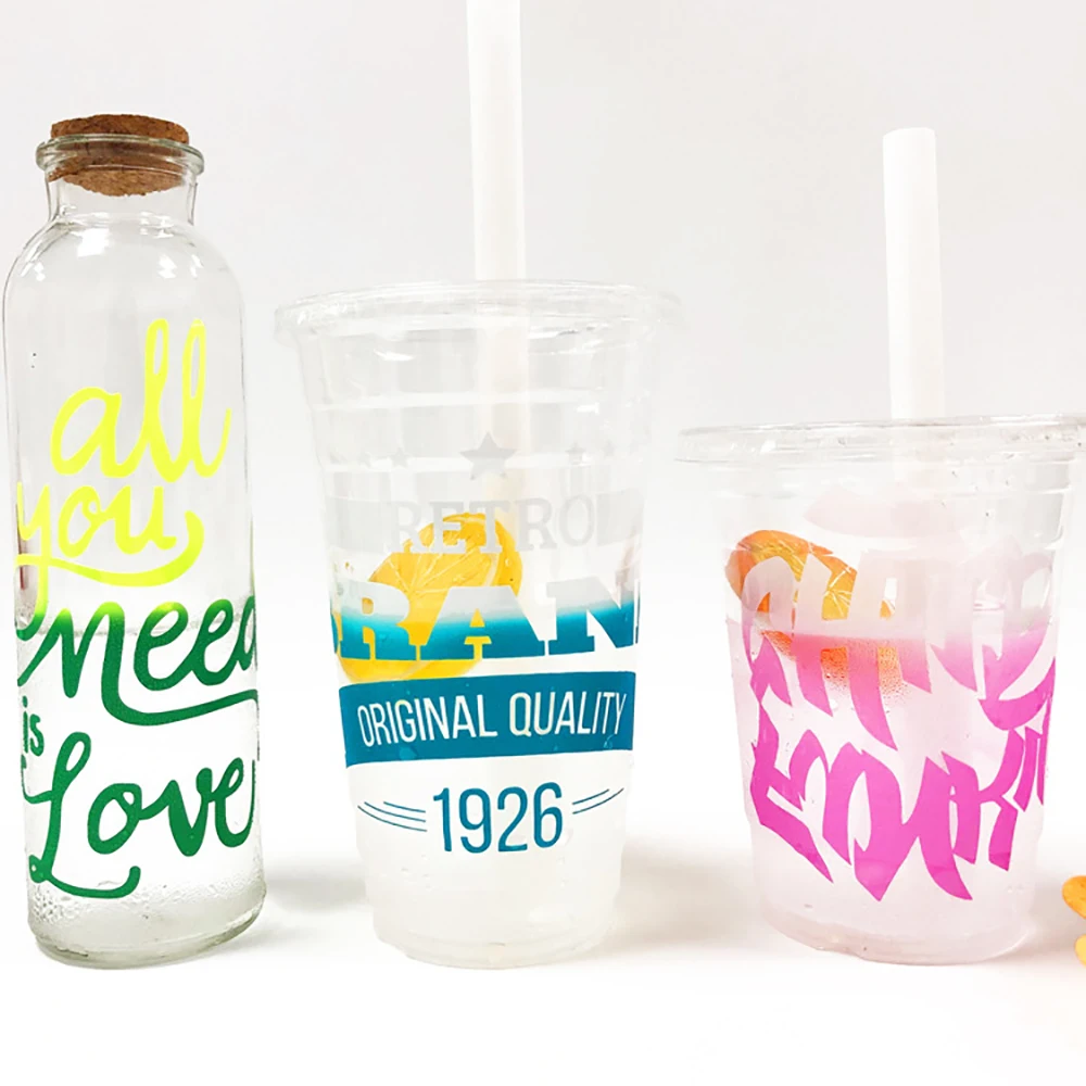 Multi-size Color Changing Adhesive Vinyl Low Temperature Will Change Color Film DIY Mug Decals Cups Bottles Stickers for Cut