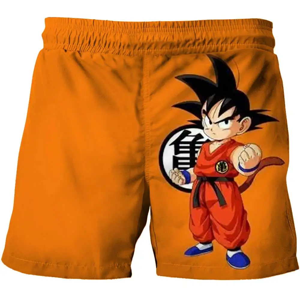 日本のドラゴンボールZの子供用ショーツ,夏のビーチパンツ