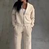 Spring Woman Loose Tracksuit Zipper Sweatshirt Coat+High Waist Straight Pants Sports Outfits Female Autumn Casual Two-piece Set 1
