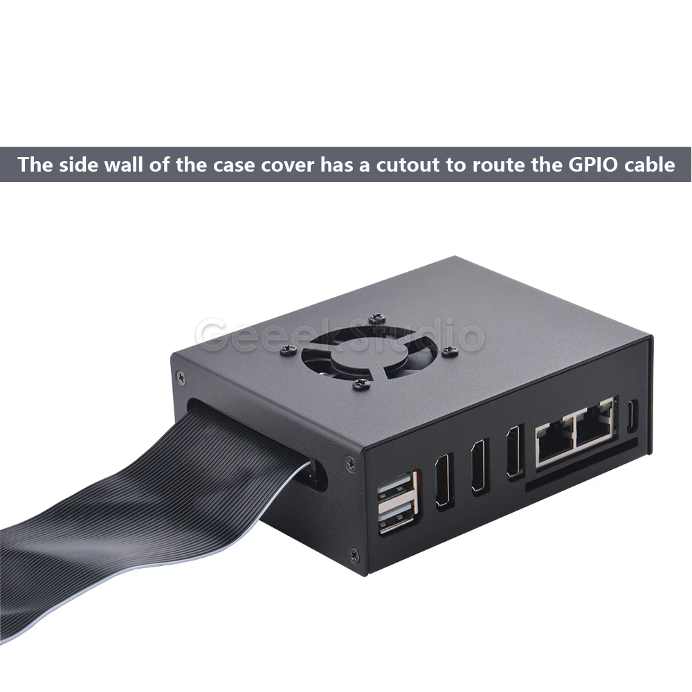Orange pi Plus Metal Protective Case Enlosure Shell com Baixo Ruído Ventilador de Refrigeração Dissipadores de Calor - Imagem 4