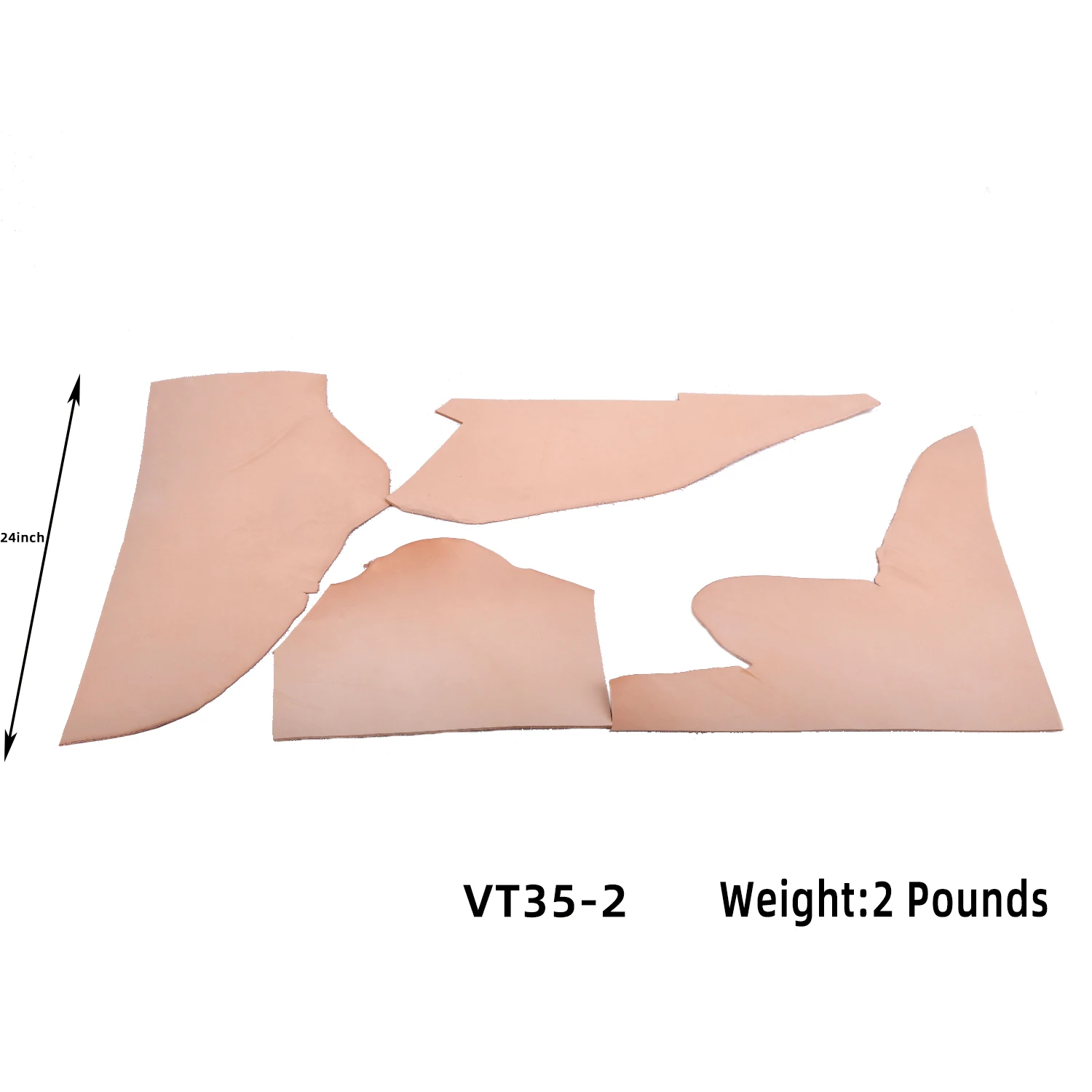 2파운드 풀 그레인 베지터블 태닝 소가죽 원색 가죽 조각 잔여물 3.0mm 두께
