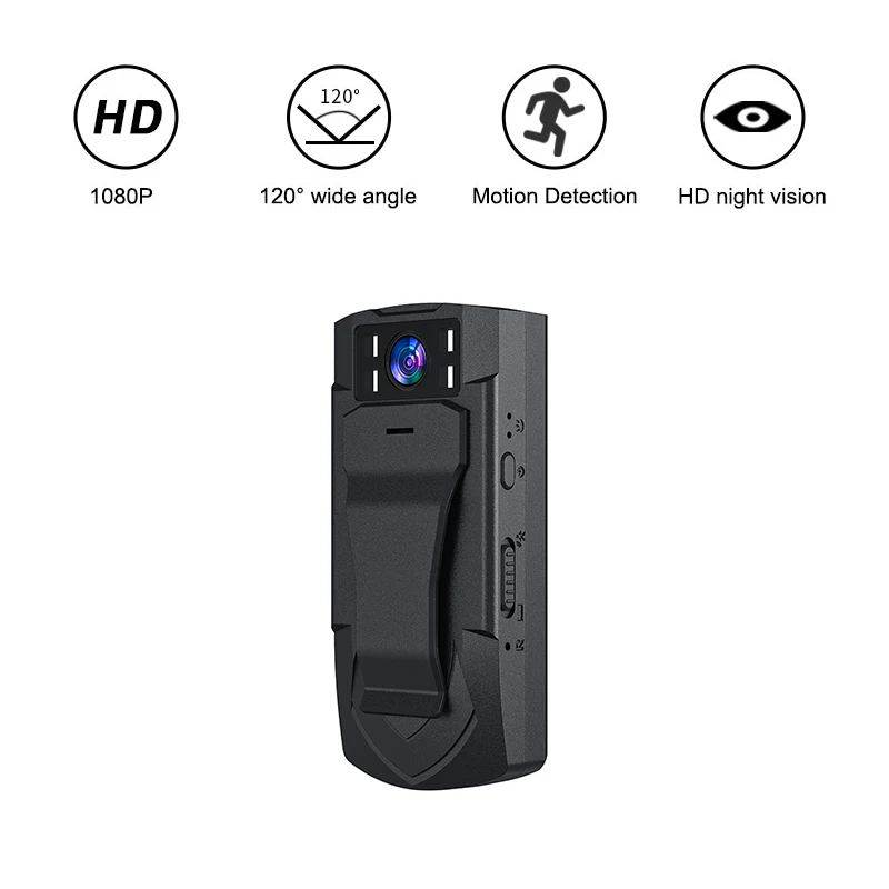 Md33 Mini Body Camera 1080P Hd Motion Detect Ir Night Vision Back Clip Videoregistratore Audio Digitale Micro Sport Cam Camara Spia