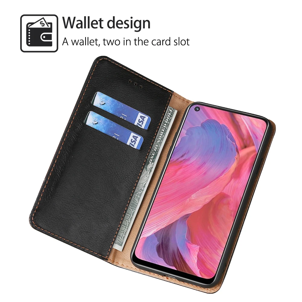 패션 멀티 카드 슬롯 휴대용 지갑 전화 케이스, OPPO A74 A57S A55-A56 A54 A53 A52-A72 4G 5G Reno 7 6 5 Lite용