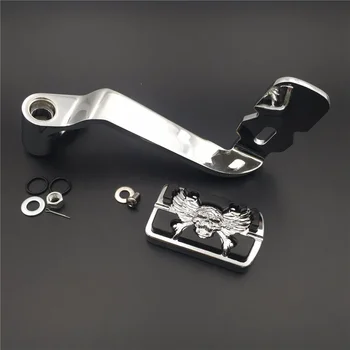 Motorcycle Parts Billet Rear Brake Lever Brake Pedal Foot Lever with Zombie Food Peg for Harley Touring and Trike Models