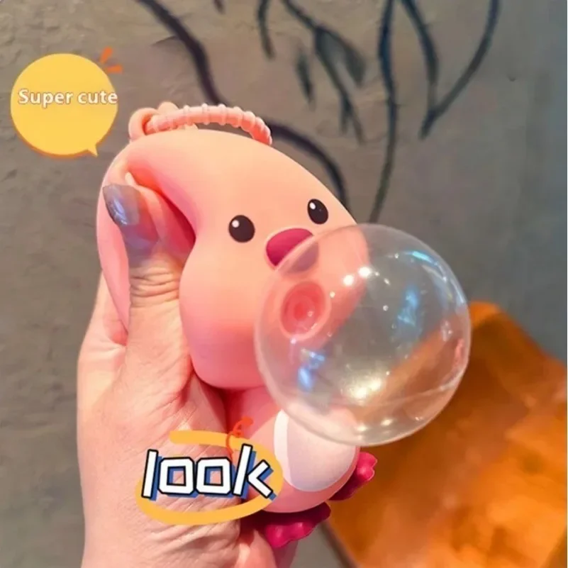 Spit Blowing Bubbles Pinch Pinch Music Keychain Female Ruby Doll Pendant Schoolbag Pendant Ornaments