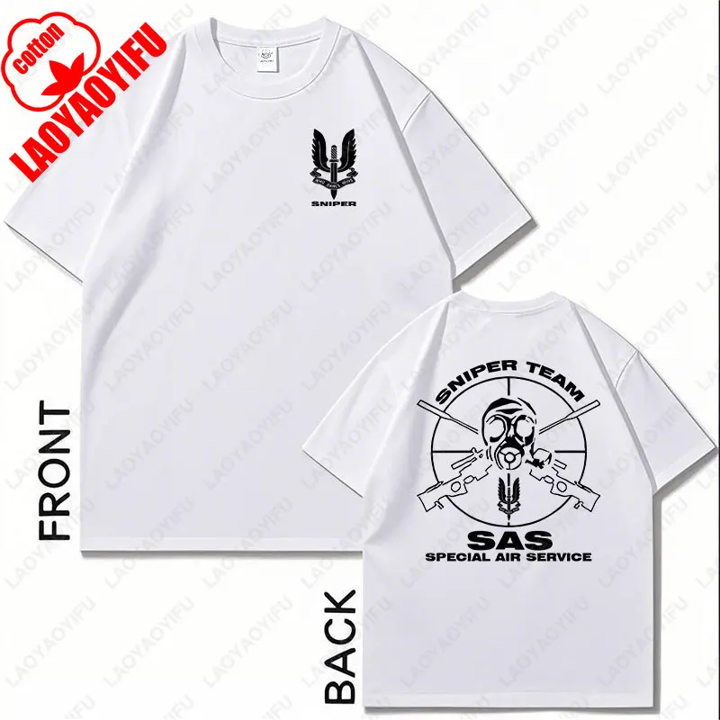 Elite Sniper Men's Cotton Tee - Short Sleeve Casual Military-Inspired Shirt