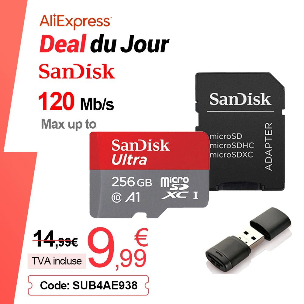 SanDisk ULTRA Micro SD Speicherkarte 32GB 64GB 128GB  256  512GB 