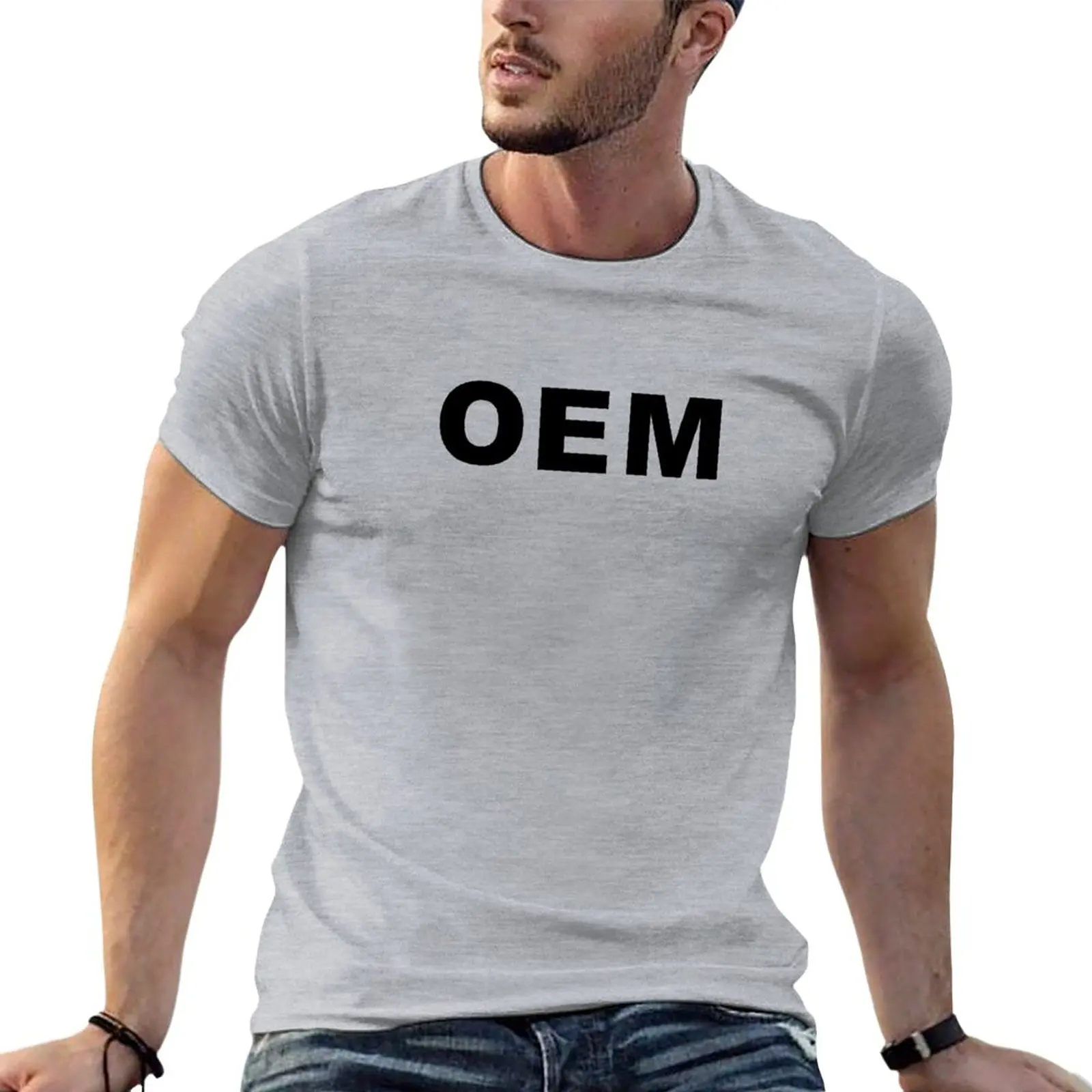 

New OEM - "Original Equipment Manufacturer" - Black Text T-Shirt cute tops graphics t shirt mens clothing